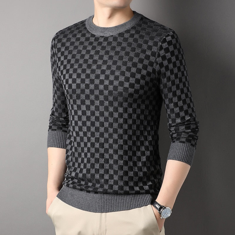 Knitted Pullover Crew Neck Sweater