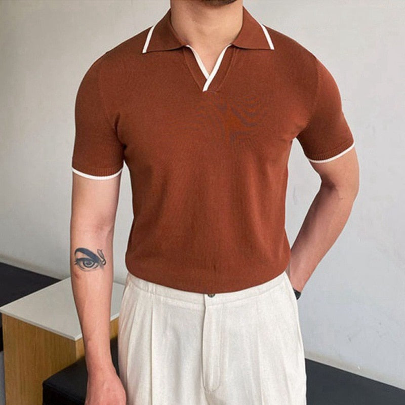 Knitwear Short Sleeve Polo Shirt