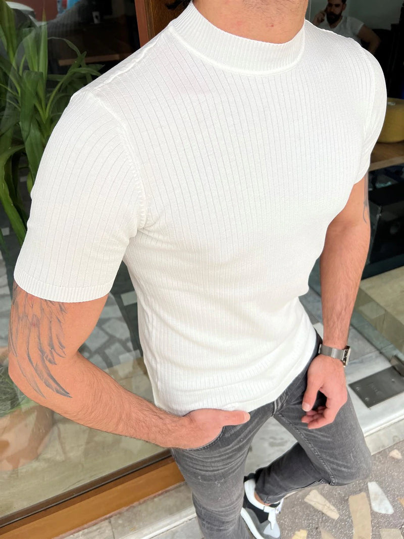 Crew Neck Super Slim Knitwear T-shirt