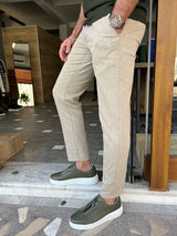 Striped Side Pocket Slim Fit Trousers