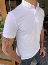 Polo Neck Slim Fit Cotton T-shirt