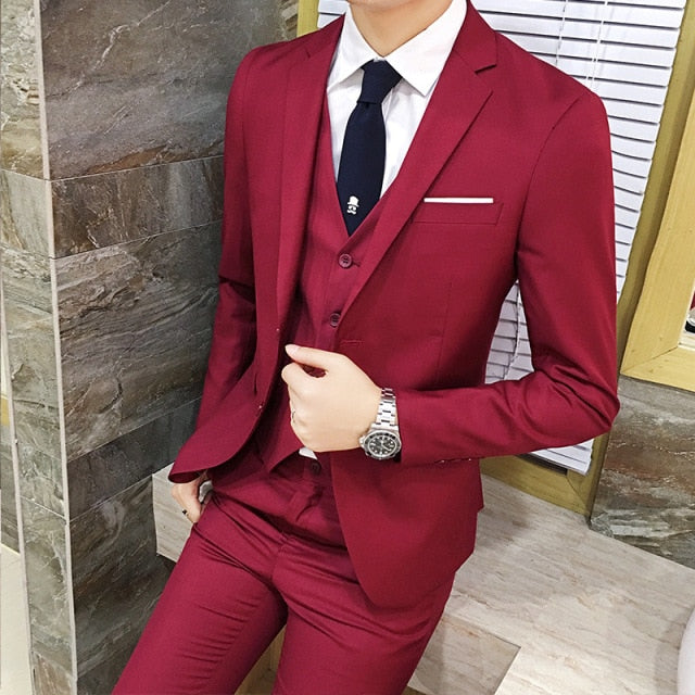 Luxury Men Suit (3Pcs/Set)