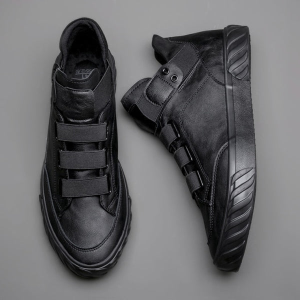 High-top Leather Sneakers