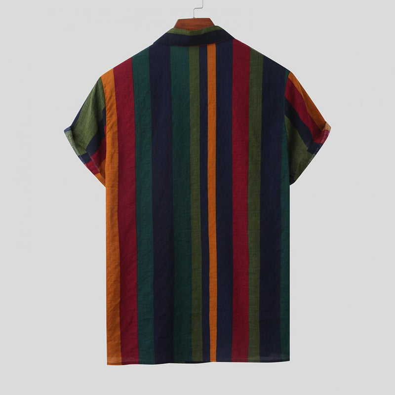Blouse Beach Shirt Simple Stripe