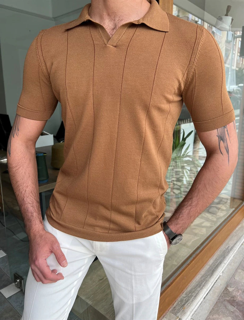 Slim Fit Polo Neck T-Shirt